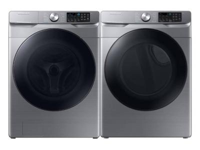 27" Samsung Smart Front Load Washer and Smart Front Load Electric Dryer - WF45B6300AP-DVE45B6305P