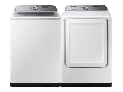 27" Samsung Top Load Washer With Active WaterJet And Electric Dryer With Energy Star Certification - WA50R5200AW-DVE50T5205W