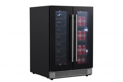 24" Aviva Dual Zone 21 Bottle Wine Cellar and 60 Cans Beverage Center  - BSC42DB3