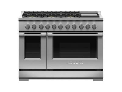48" Fisher & Paykel 6 Burners Gas Range with Griddle - RGV3-486GD-N