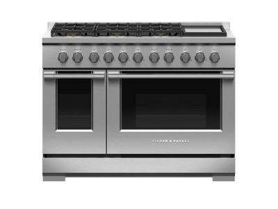 48" Fisher & Paykel 6 Burners Gas Range with Griddle - RGV3-486GD-L