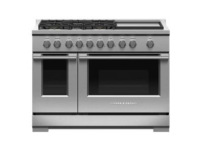 48" Fisher & Paykel 5 Burners with Griddle Gas Range  - RGV3-485GD-N