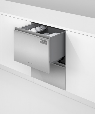 24" Fisher & Paykel Built-Under Double DishDrawer Dishwasher in Stainless Steel - DD24DT2NX9