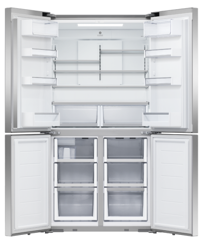 36" Fisher & Paykel 18.9 Cu. Ft. Freestanding Quad Door Refrigerator in Stainless Steel - RF203QDUVX1