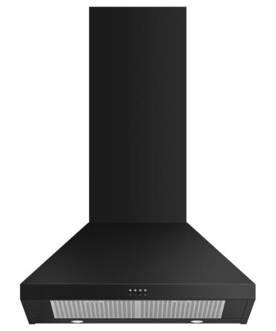 30" Fisher & Paykel Pyramid Chimney Wall Range Hood in Black - HC30PCB1