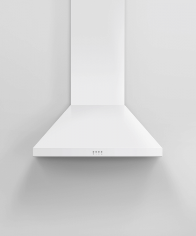 30" Fisher & Paykel Pyramid Chimney Wall Range Hood in White - HC30PCW1