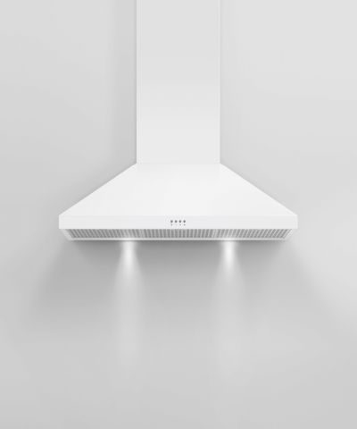 36" Fisher & Paykel Pyramid Chimney Wall Range Hood in White - HC36PCW1