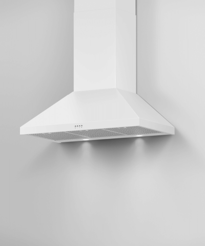 36" Fisher & Paykel Pyramid Chimney Wall Range Hood in White - HC36PCW1