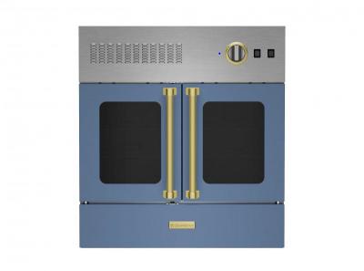 30" Blue Star Single French Door Gas Wall Oven Natural Gas in Specialty Finish with Plated Trim - BWO30AGSV2CFPLT