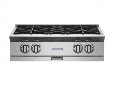 30" Blue Star Platinum Series Gas Rangetop with 4 Opened Burners in Liquid Propane - BSPRT304BL