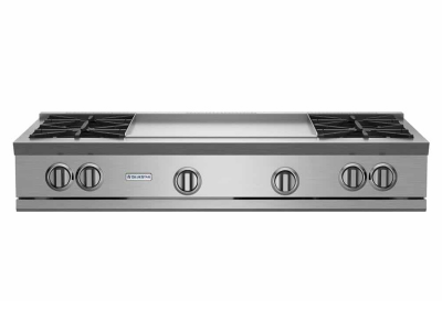 48" BlueStar RNB Series Natural Gas Rangetop with 24" Griddle in Stainless Steel - RGTNB484GV2