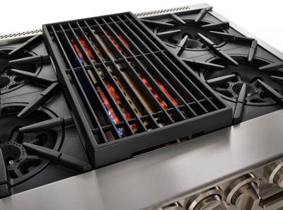 36" Blue Star RNB Series Natural Gas Range with 12" Griddle in Stainless Steel - RNB364GV2