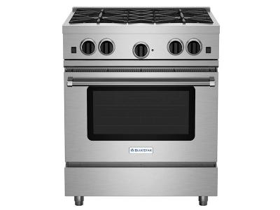 30″ Blue Star Culinary Series Gas Range with 4 Open Burners in Natural Gas - RCS304BV2