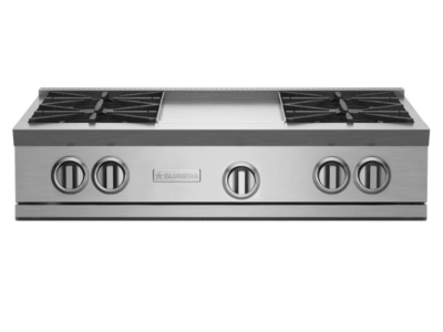 36" Blue Star RGTNB Series Gas Rangetop  with 12 Griddle in Natural Gas - RGTNB364GV2PLT