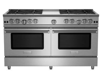 60" Blue Star RNB Series Natural Gas Range With 12 Inch Griddle - RNB608GV2C