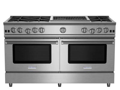 60" Blue Star RNB Series Freestanding Gas Range with 24 Charbroiler in Liquid Propane - RNB606CBV2LCCPLT