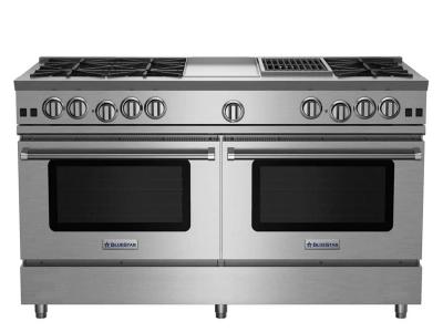 60" Blue Star RNB Series Gas Range with 12" Griddle & Charbroiler in Natural Gas - RNB606GCBV2C