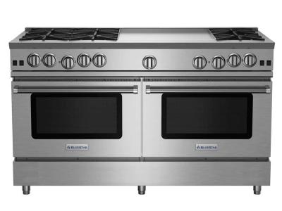 60" Blue Star RNB Series Gas Range with 24 Griddle in Liquid Propane - RNB606GV2LCPLT