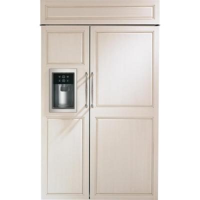 48" Monogram Built In Side By Side Custom Panel Dispenser Refrigerator - ZISB480DNII