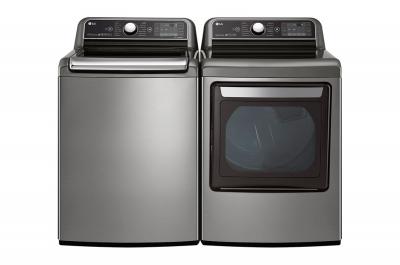 27" LG 7.3 Cu.Ft. TurboSteam Dryer With EasyLoad Dual-Opening Door - DLEX7900VE