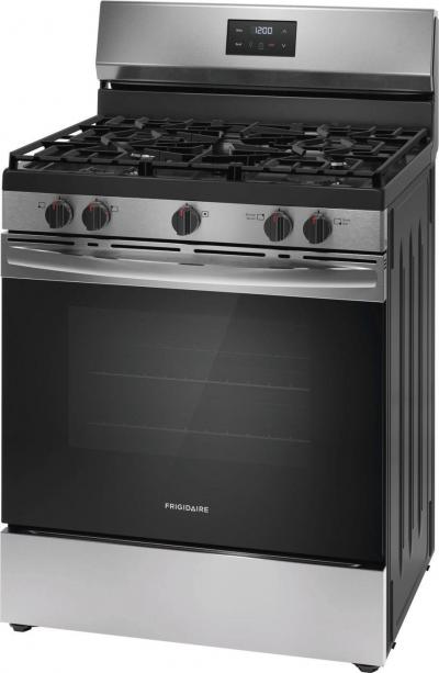 30" Frigidaire 5.1 Cu. Ft. Rear Control Gas Range - FCRG3052BS