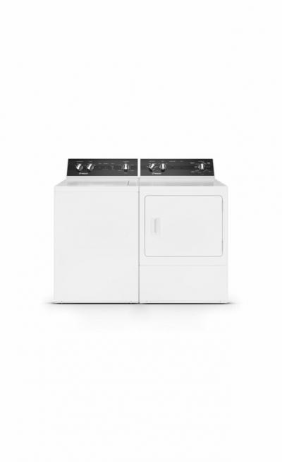 27" Huebsch 7.0 Cu. Ft. DR5 Sanitizing Electric Dryer with Steam in White - DR5103WE
