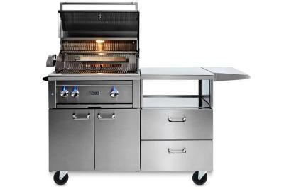 30" Lynx  Professional Mobile Kitchen Grill With Rotisserie - L30R-3-M-NG