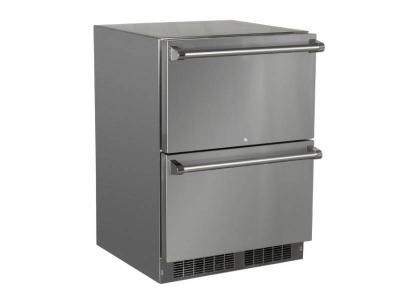 24" Marvel Outdoor 5.0 Cu. Ft. Built-in Refrigerated Drawers - MODR224-SS71A
