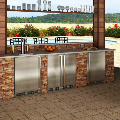 15" Marvel Outdoor Built-In Outdoor Refrigerator with 2.7 cu. ft. Capacity - MORE215-SS31A