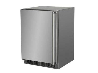 24" Marvel Outdoor 5.1 Cu. Ft. Built-in Refrigerator With Door Storage and Maxstore Bin - MORE224-SS51A