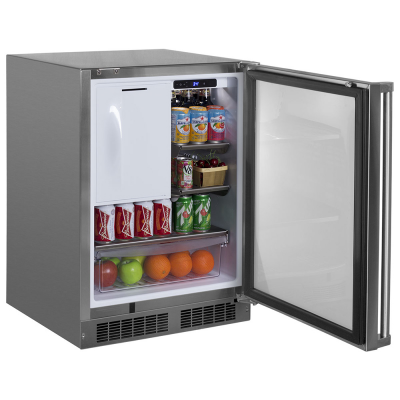24" Marvel Outdoor 3.9 Cu. Ft.  Refrigerator With Crescent Ice Maker - MORI224-SS31A
