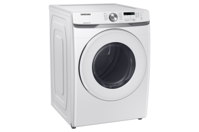 27" Samsung 7.5 Cu. Ft. Electric Dryer with Shallow Depth In White - DVE45T6005W/AC – 7