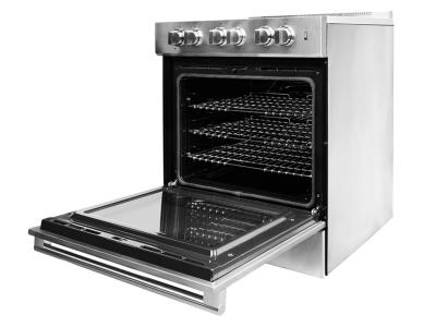 30" Blomberg Free Standing & Induction Slide-In Range with 4 Burners - BIR34452CSS
