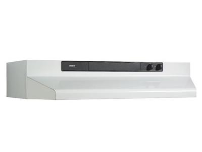 30" Broan 190 CFM Under Cabinet Range Hood In White With Black Trim - BU330WH