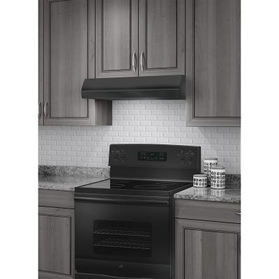 30" Broan 4-Way Convertible Under-Cabinet Range Hood With 270 Max CFM In Black - BXT130BLC