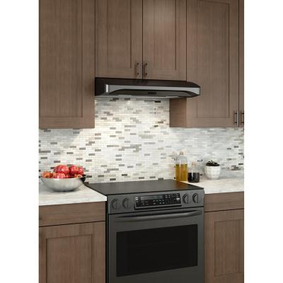 30" Broan Elite Convertible Under-Cabinet Range Hood in Black Stainless Steel - ALT230BLS