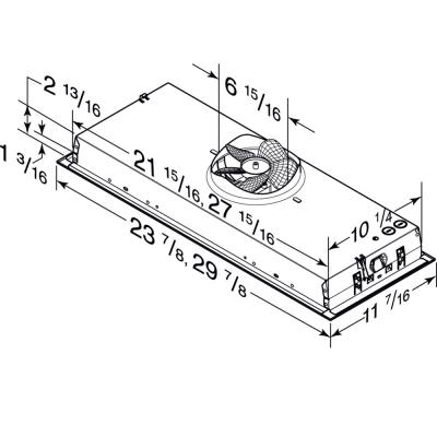 24" Broan Built-In Power Pack Insert with LED Light in Stainless Steel - BBN1243SS