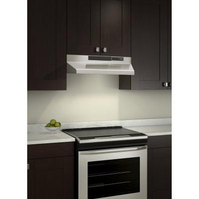 30" Broan NuTone NU2 Series Under-Cabinet Range Hood with 210 Max Blower CFM in Stainless Steel - NU230SS