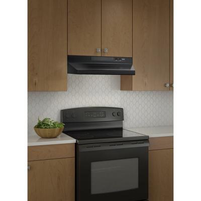 30" Broan NuTone NU2 Series Under-Cabinet Range Hood with 230 Max Blower CFM 3.5 Sones in Black - NU230BL