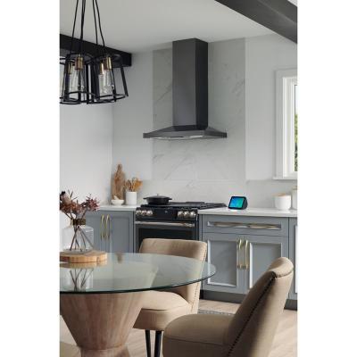 30" Broan Pyramid Chimney Range Hood in Black Stainless Steel - EWS1306BLS