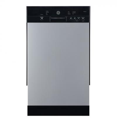 18" GE Built-In Front Control Dishwasher with Stainless Steel Tall Tub - GBF180SSMSS