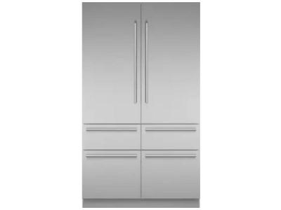 48" Thermador  Freedom Built-in French Door Bottom Freezer Masterpiece Stainless Steel - T48BT110NS