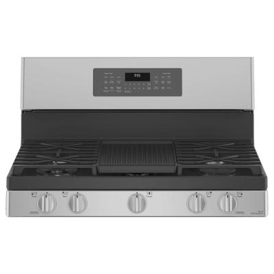 30" GE Profile Free-Standing Gas Double Oven Range in Fingerprint Resistant Stainless Steel - PCGB965YPFS