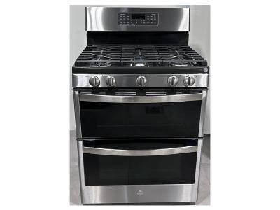 30" GE Profile Free-Standing Gas Double Oven Range in Fingerprint Resistant Stainless Steel - PCGB965YPFS