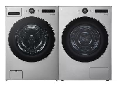 27" LG Front Load Washer and Electric Ventless Dryer - WM5500HVA-DLHC5502V