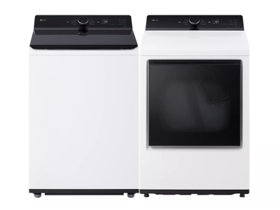 27" LG Top Load Washer and Electric Dryer - WT8400CW-DLE8400WE