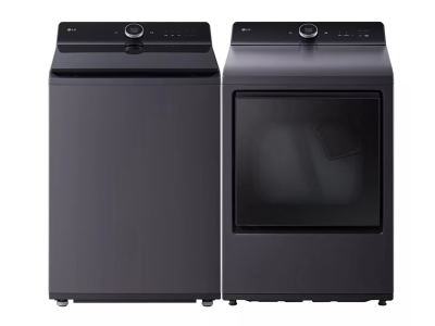 27" LG Top Load Washer and Large Capacity Dryer - WT8600CB-DLEX8600BE
