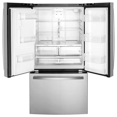 36" GE 20.6 Cu. Ft. Counter Depth French-Door Refrigerator in Stainless Steel - GYE21JYMFS