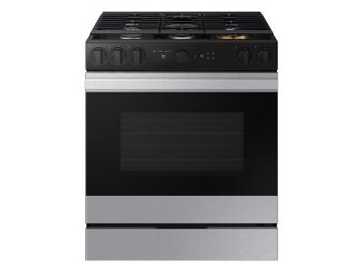 30" Samsung 5 Series Slide-in Gas Range in Stainless Steel - NSG6DG8500SRAA