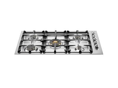 36" Bertazzoni Professional Series Gas Cooktop with 5 Sealed Burners - QB36500X